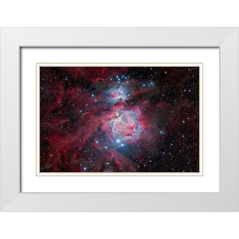Orion White Modern Wood Framed Art Print with Double Matting by Chander, Vikas