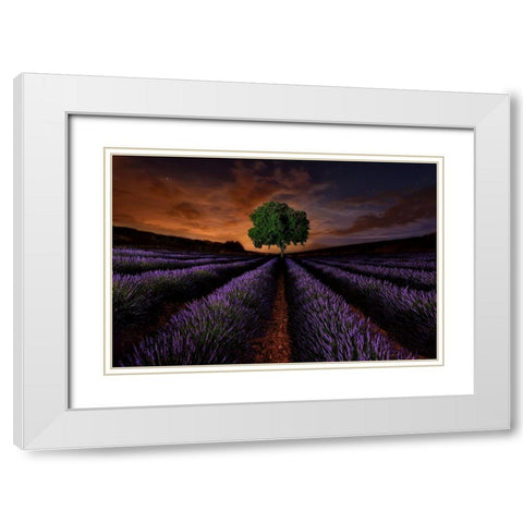Untitled White Modern Wood Framed Art Print with Double Matting by Vega Toledano, Cesar
