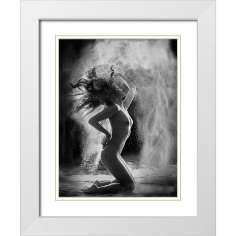 Flour Power White Modern Wood Framed Art Print with Double Matting by Finighan, Brennan