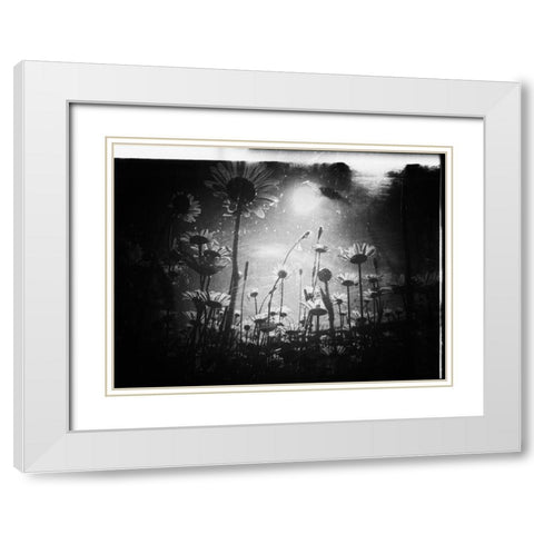 There is always a piece of sky White Modern Wood Framed Art Print with Double Matting by Margau, Delphine