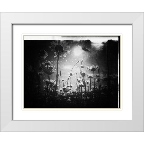 There is always a piece of sky White Modern Wood Framed Art Print with Double Matting by Margau, Delphine