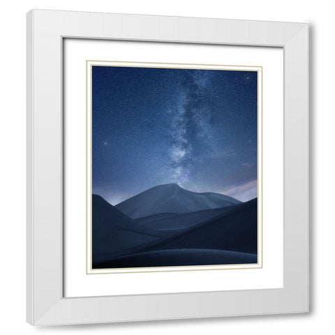 Dunes view point White Modern Wood Framed Art Print with Double Matting by Sulaiman Alshehhi, Ahmed