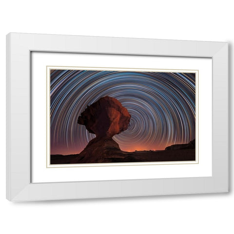 Kharaz Dreaming! White Modern Wood Framed Art Print with Double Matting by Chander, Vikas