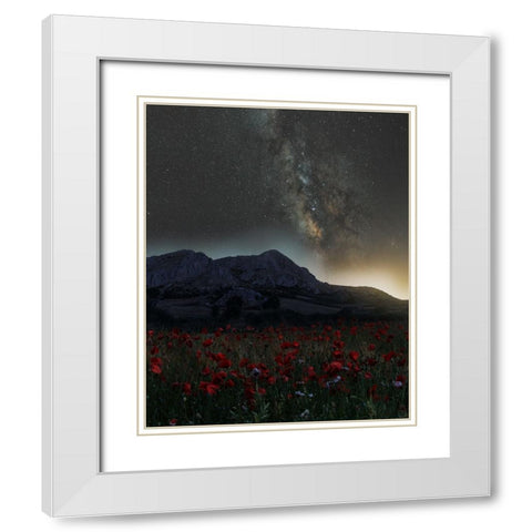 The light pollution White Modern Wood Framed Art Print with Double Matting by Del Puerto, Javier