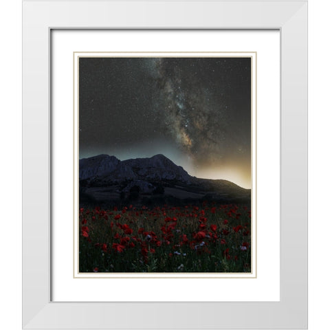 The light pollution White Modern Wood Framed Art Print with Double Matting by Del Puerto, Javier