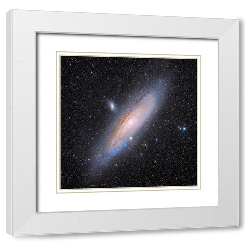 Andromeda White Modern Wood Framed Art Print with Double Matting by Chander, Vikas