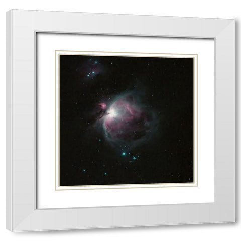 Orion Nebula White Modern Wood Framed Art Print with Double Matting by Hsi, Paul