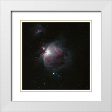 Orion Nebula White Modern Wood Framed Art Print with Double Matting by Hsi, Paul