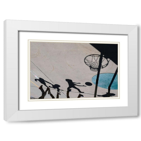 The Game White Modern Wood Framed Art Print with Double Matting by Harter, Sydney