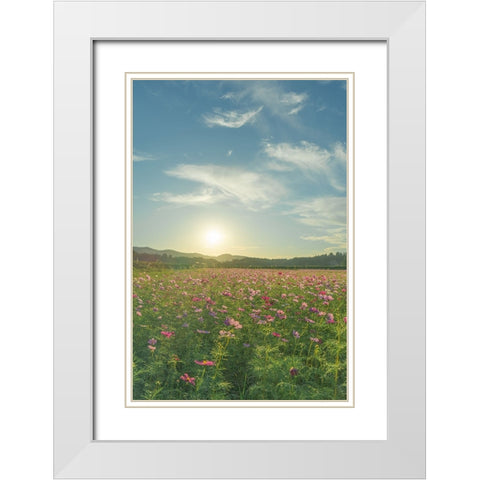 its like a dream White Modern Wood Framed Art Print with Double Matting by Yano, Masahiro