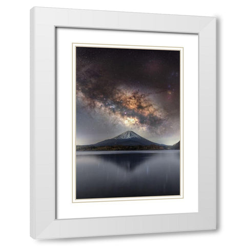 Sanctuary of Stars White Modern Wood Framed Art Print with Double Matting by Harlock