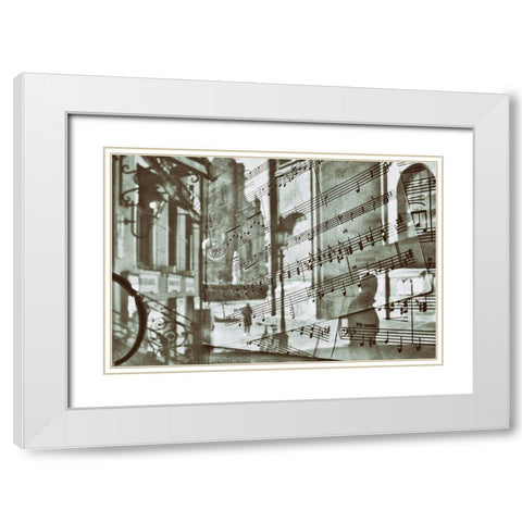 Music Is In The Air White Modern Wood Framed Art Print with Double Matting by Pascale, Vincenzo