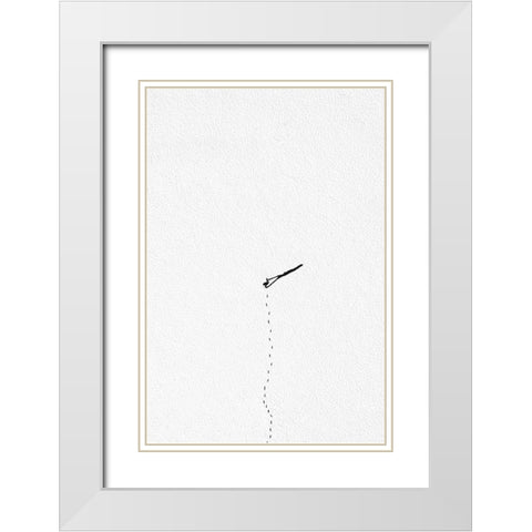 Yeti White Modern Wood Framed Art Print with Double Matting by Cederberg, Marcus