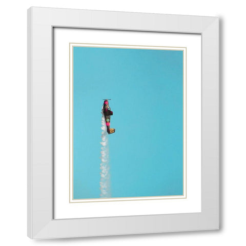 DonAat press that butttooooooo.... White Modern Wood Framed Art Print with Double Matting by Cederberg, Marcus