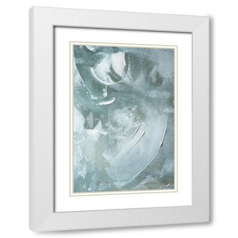 Green and White Acrylic No 4 White Modern Wood Framed Art Print with Double Matting by Sawall, Anastasia