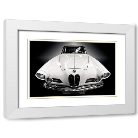 The Cabriolet White Modern Wood Framed Art Print with Double Matting by Weber, Roland