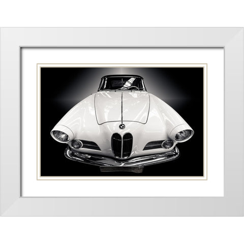 The Cabriolet White Modern Wood Framed Art Print with Double Matting by Weber, Roland