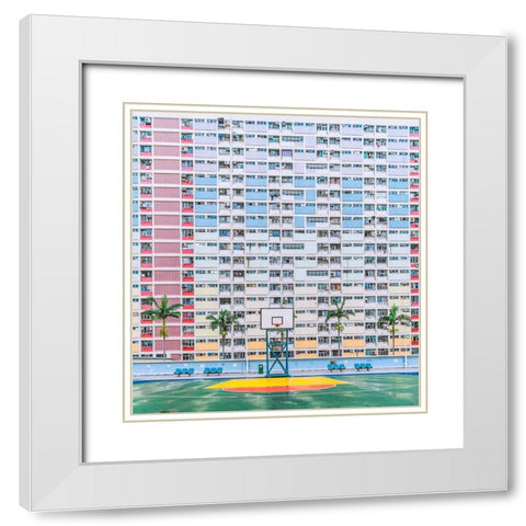 Qrainbowq Estate White Modern Wood Framed Art Print with Double Matting by Xiaobei, Han