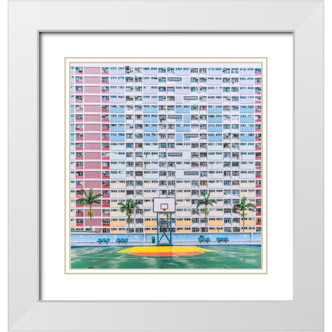 Qrainbowq Estate White Modern Wood Framed Art Print with Double Matting by Xiaobei, Han