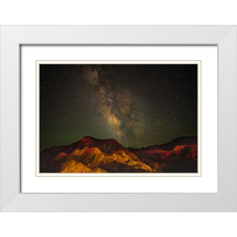 Night Phenomenon White Modern Wood Framed Art Print with Double Matting by Chakraborty, Chiranjib