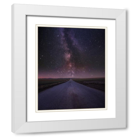 Way To Milky Way White Modern Wood Framed Art Print with Double Matting by Ilkovic, David