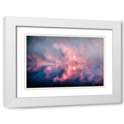 Mystical Moonrise I White Modern Wood Framed Art Print with Double Matting by Tao, Vitee