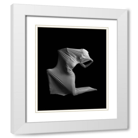 Harmony White Modern Wood Framed Art Print with Double Matting by Stein, Tali