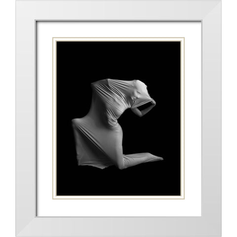 Harmony White Modern Wood Framed Art Print with Double Matting by Stein, Tali