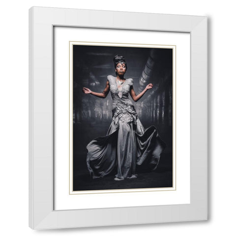from dark White Modern Wood Framed Art Print with Double Matting by Tesching, Klaus