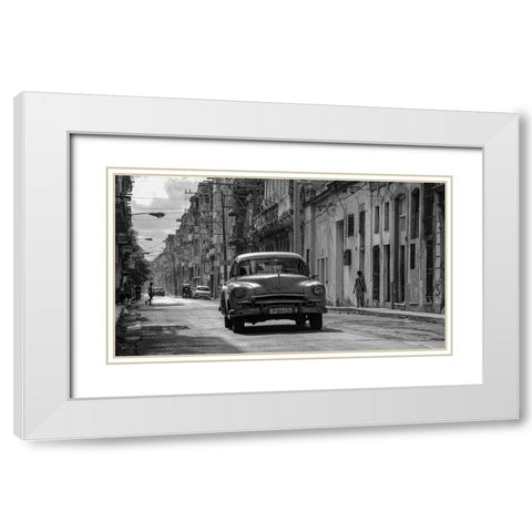 Havana in Black a White White Modern Wood Framed Art Print with Double Matting by Einhorn, Itzik