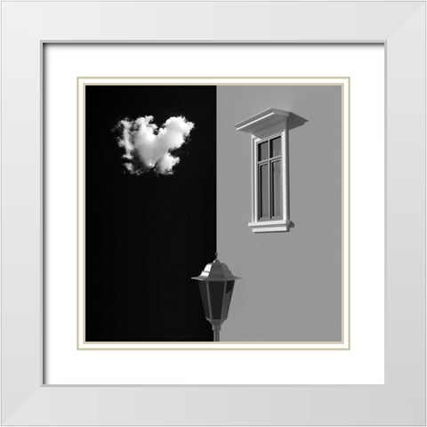 Half White Modern Wood Framed Art Print with Double Matting by Bunjamin (Abe), Antonyus