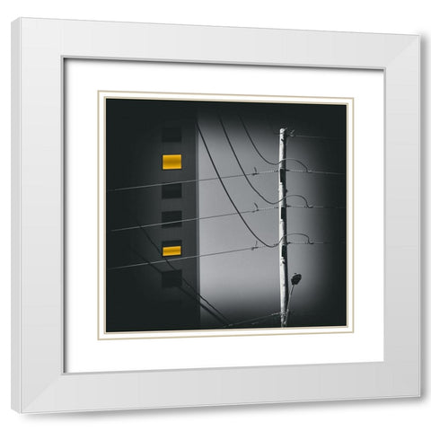 Supply A Demand White Modern Wood Framed Art Print with Double Matting by Strelok