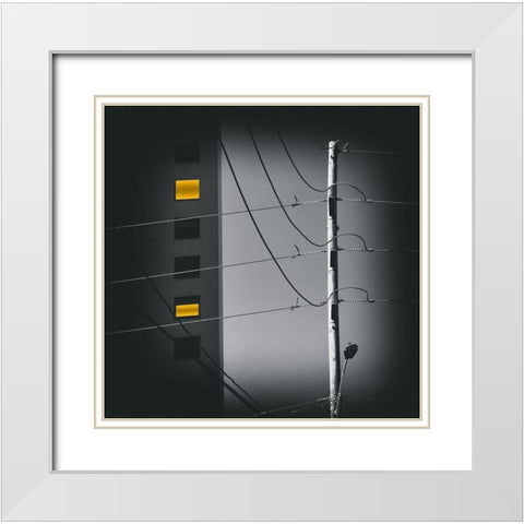 Supply A Demand White Modern Wood Framed Art Print with Double Matting by Strelok
