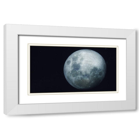 Lunar Dream White Modern Wood Framed Art Print with Double Matting by Taransohal