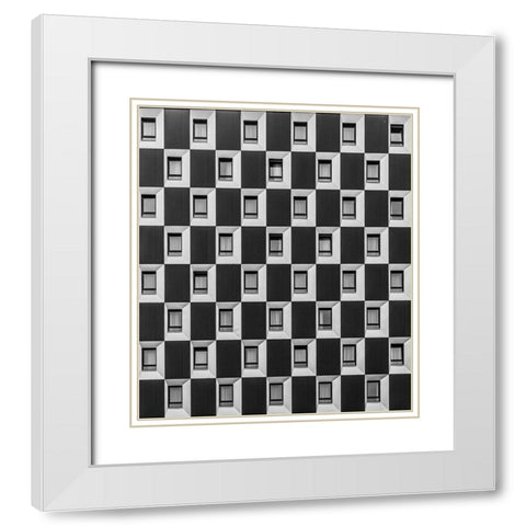 Windows-Vienna White Modern Wood Framed Art Print with Double Matting by Gumerov, Taymuraz