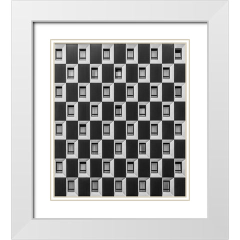 Windows-Vienna White Modern Wood Framed Art Print with Double Matting by Gumerov, Taymuraz