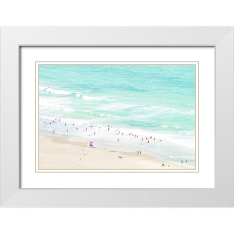 Summertime White Modern Wood Framed Art Print with Double Matting by Raif, Joshua