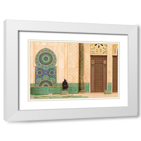 The Gate White Modern Wood Framed Art Print with Double Matting by Mirica, Dan