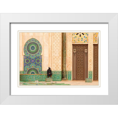 The Gate White Modern Wood Framed Art Print with Double Matting by Mirica, Dan
