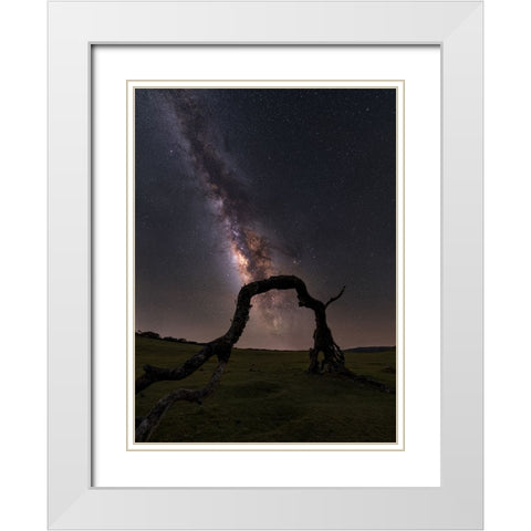 The Old Man White Modern Wood Framed Art Print with Double Matting by Smid Master, Jan