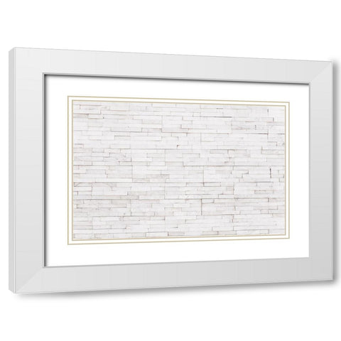 Texture 53 White Modern Wood Framed Art Print with Double Matting by 1x Studio III