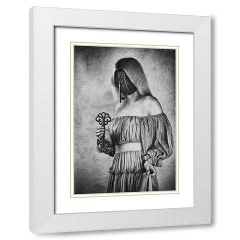 Keys Keeper White Modern Wood Framed Art Print with Double Matting by Ulfig Arps, Sandra