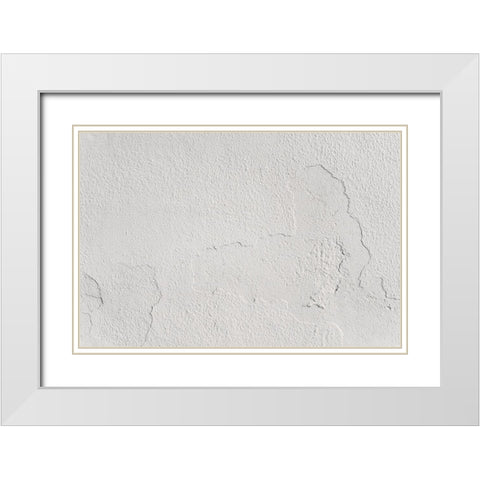 Texture 65 White Modern Wood Framed Art Print with Double Matting by 1x Studio III