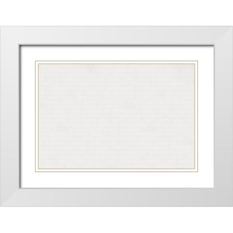 Texture 68 White Modern Wood Framed Art Print with Double Matting by 1x Studio III