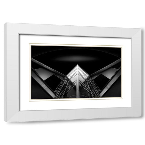 Chem A Biochem Building White Modern Wood Framed Art Print with Double Matting by D. Tang, Lisa