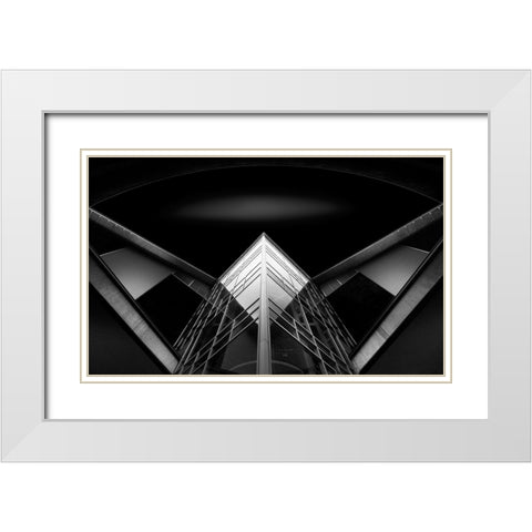 Chem A Biochem Building White Modern Wood Framed Art Print with Double Matting by D. Tang, Lisa