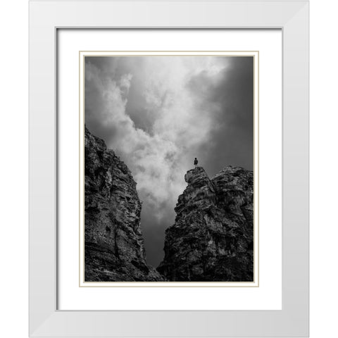 Endless Way White Modern Wood Framed Art Print with Double Matting by Noori, Saba