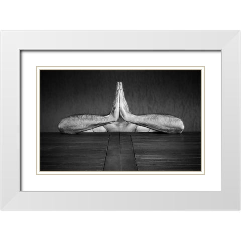 Self Portrait White Modern Wood Framed Art Print with Double Matting by Toniolo, Giorgio