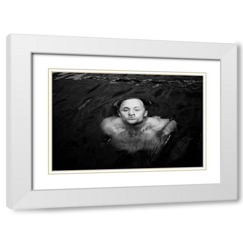 Under Water White Modern Wood Framed Art Print with Double Matting by Wicklow, Jorgen