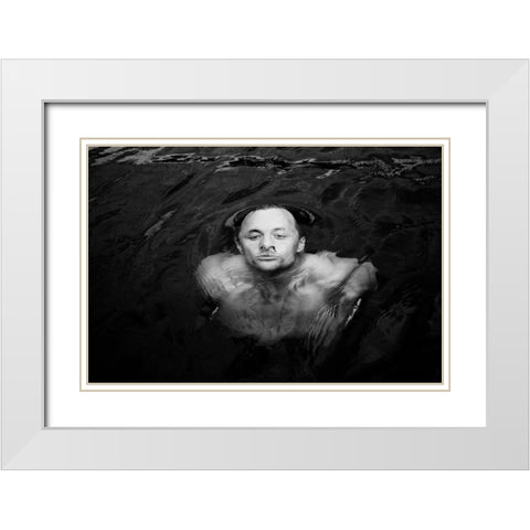 Under Water White Modern Wood Framed Art Print with Double Matting by Wicklow, Jorgen